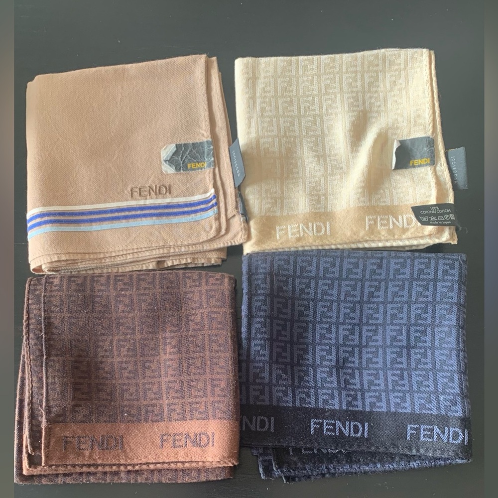FENDI 100% Cotton Scarf / Handkerchiefs